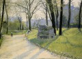 The Parc Monceau landscape Gustave Caillebotte